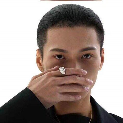 Unique Design Notch Set Crushed Zircon Rings for Men Creativ