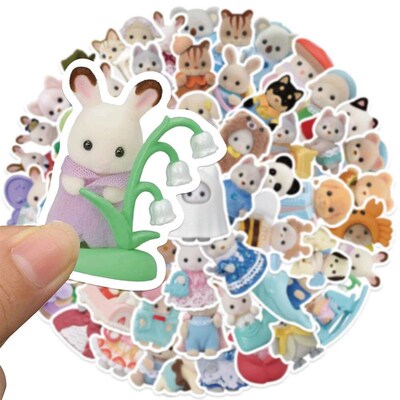 10/30/55pcs Kawaii Calico Critters ers for Laptop Scrapbook