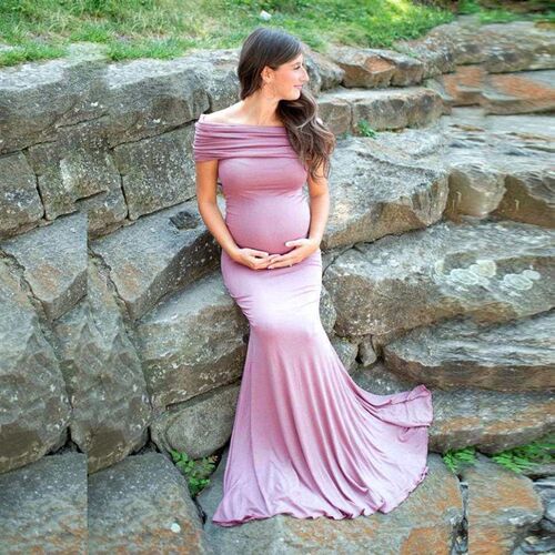 Womens Cotton Pregnant Women Reverse Collar Short Sleeve Tr