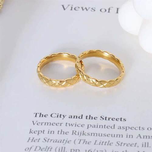 Personality fashionable all-match ring titanium steel plated