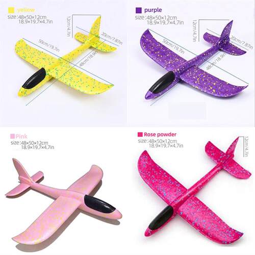 50CM Big Foam Plane Glider Hand Throw Airplane Light Inertia