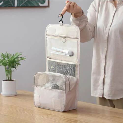 Portable Travel Toiletry Bag, Waterproof Hanging Storage Bag