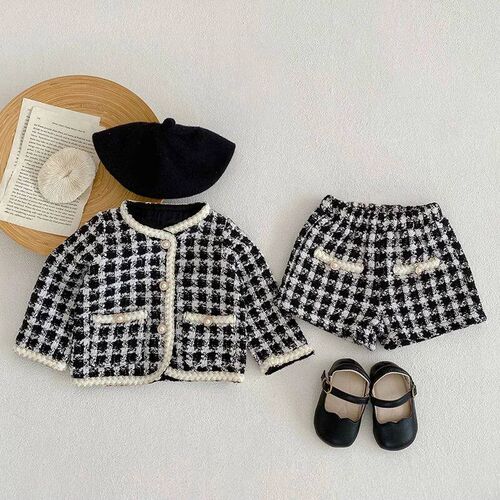 Autumn Winter Korean Style Newborn Baby Girls Clothing Set L