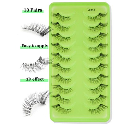 3/10 Pairs Half Lashes Makeup Natural Long Cat Eye Lashes Dr