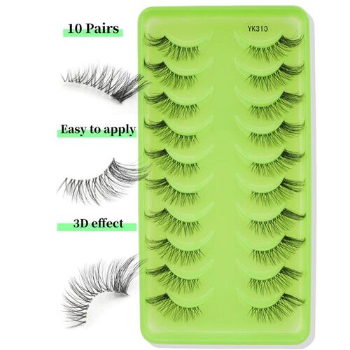3/10 Pairs Half Lashes Makeup Natural Long Cat Eye Lashes Dr