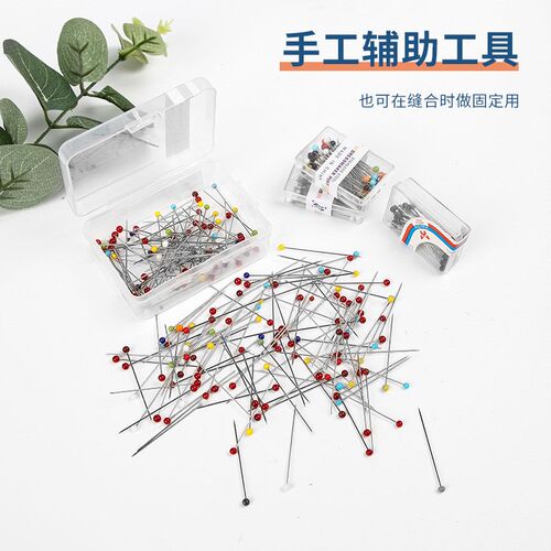 Colored Glass Head Pins Clothing Positioning Pearlized Fixed