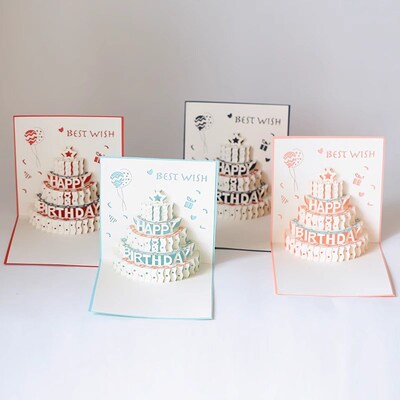Korean creative high-end 3D greeting card 3D love wedding