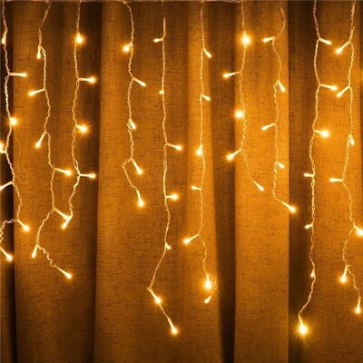 5m Outdoor Christmas Fairy Lights LED Icicle Curtain String