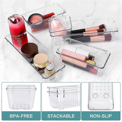 Plastic Drawer Organizers Set Organizer Storage Trays office