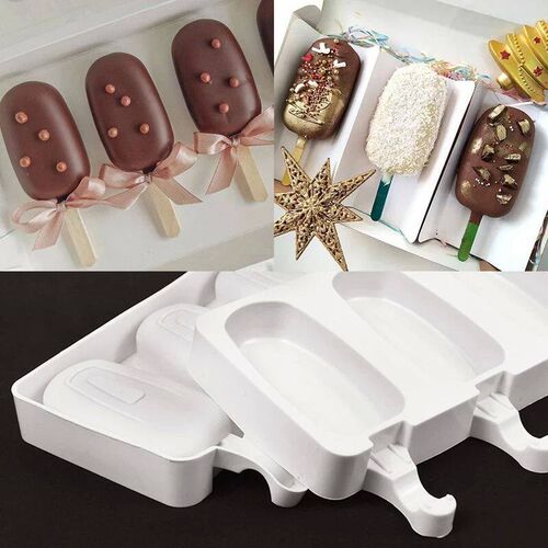 3/4 Cell Silicone Popsicle Mold Magnum Ice Pop Maker Ice Cre