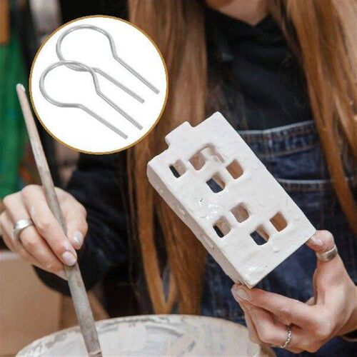100 Pcs Ceiling Hooks Pottery Firing Tools Kiln Steel Wire
