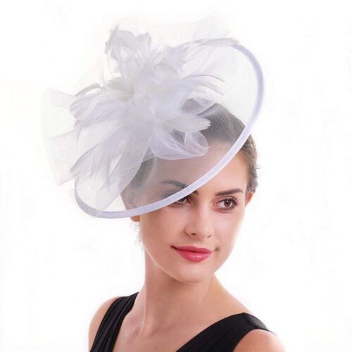 Vintage Bride Fascinator Feather Headpiece for Weddings Part