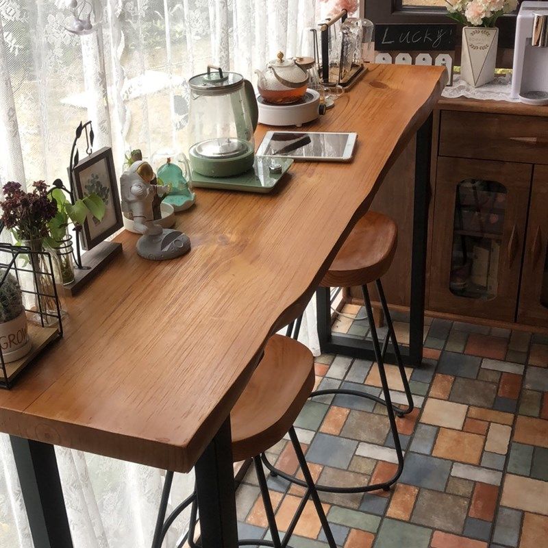 吧台桌实木桌椅阳台靠墙高脚窄桌子长条靠墙小吧台商用酒吧台,商业/办公家具,酒吧台,淘宝优惠券,粉丝福利购,淘宝优惠卷