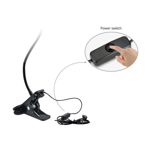 Flexible Table Lamp USB Power Lamp Reading Book Light With H