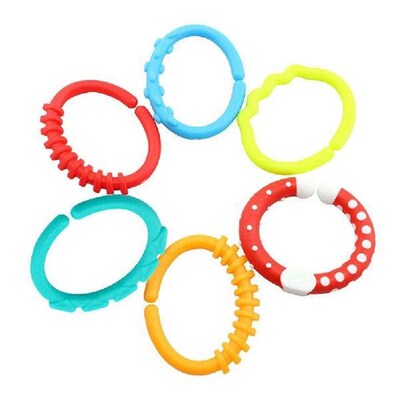 18 Pcs Teether Ring Links Stroller Toys Infant Rings Rattle