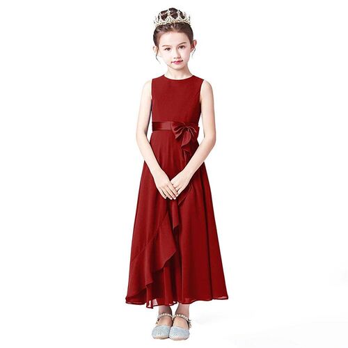 Dideyttawl Chiffon Junior Bridesmaid For Teens Ankle-Length