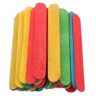 50 Pcs Color Ice Cream Stick Popsicles Craft Sticks Jumbo