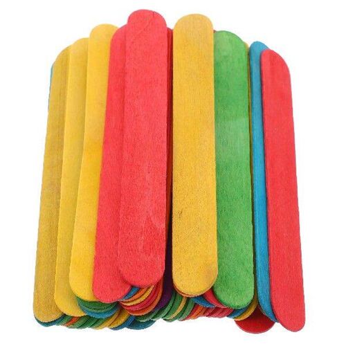 50 Pcs Color Ice Cream Stick Popsicles Craft Sticks Jumbo