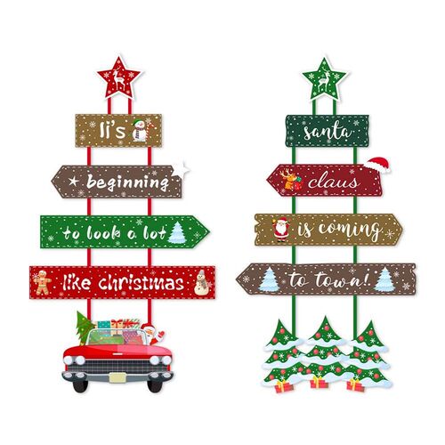 1pc Festive Christmas Door Hanging Decoration xmas tree shap