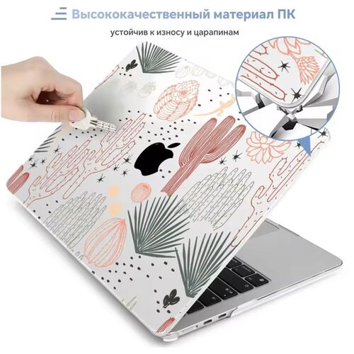 New Transparent Print Case For MacBook M1 M2 M3 M4 Air 13 Pr