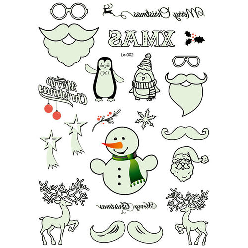 1 Pcs Luminous Temporary Tattoo Stickers Party Decoration Ch