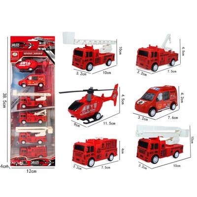 6PCS/Set Engineering Vehicle Cars Set Pull Back Construction
