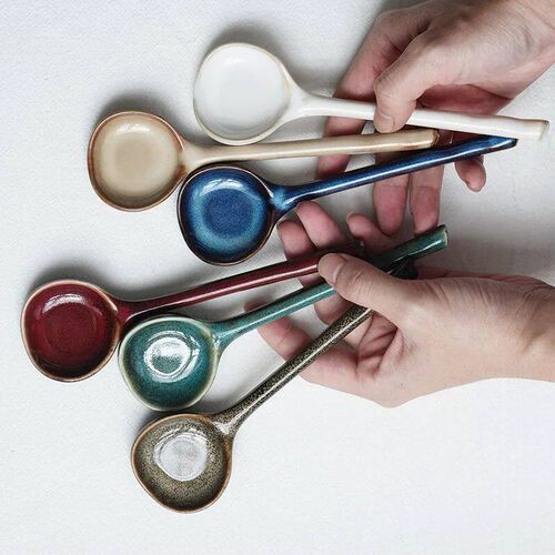 Ceramic Soup Spoon Japanese Tableware Eating Spoon Creative