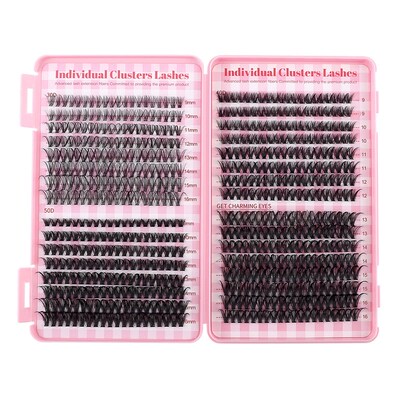 DIY single-tufted natural false eyelashes of 9-16mm 假睫毛