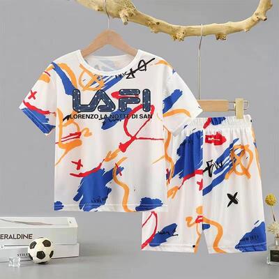 Baby Girls Boys Summer Clothes Korean Cartoon Cute Casual Pr