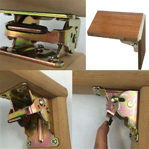 10Pcs Self-Locking Hinge Table Leg Hinges 90 Degree Table