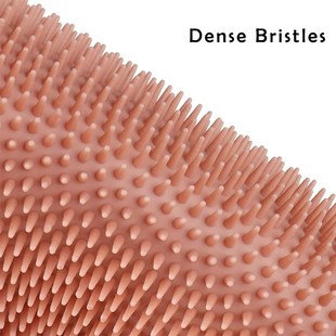 Silicone Body Scrubber Natural Bristles Skin Exfoliator Scru