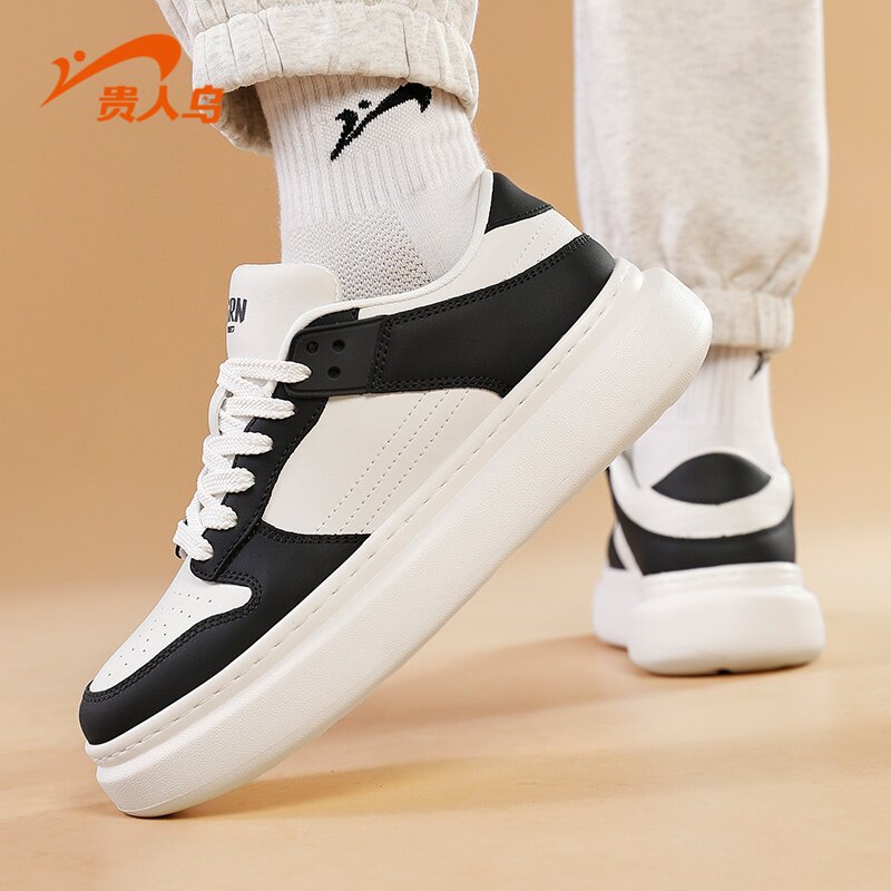 男鞋女鞋厚底板鞋百搭拼色男士休闲鞋增高舒适软底板鞋小白鞋女潮