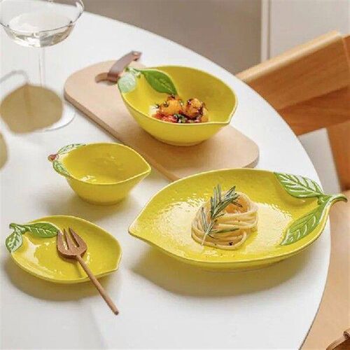 Underglazed Lemon Fruit Plate Household Bowl Food Noodle
