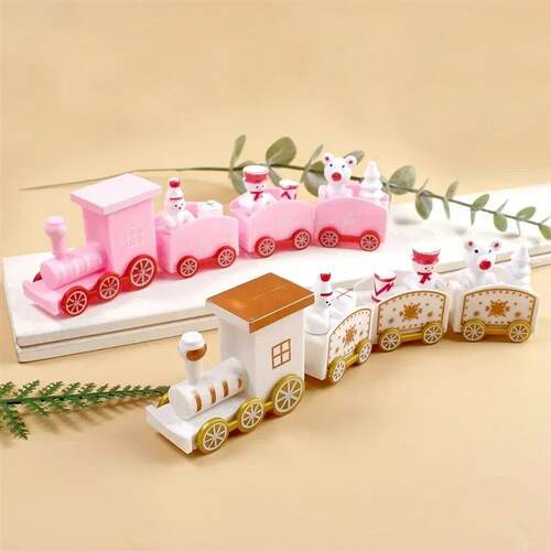Plastic Christmas Train  Christmas Decorations for Home Xmas
