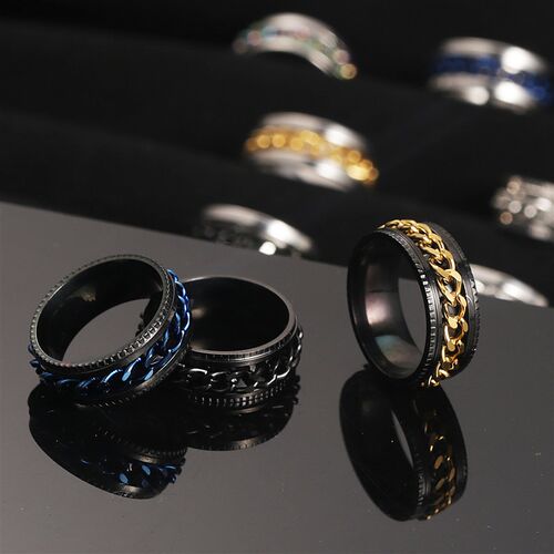 New Cool Stainless Steel Rotatable Couple Ring High Quality