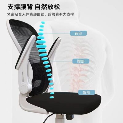 Computer chair, comfortable for prolonged sitting, multi-dim