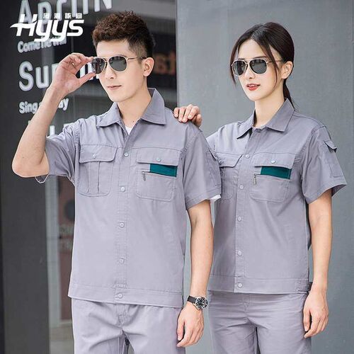 Summer short-sleeved overalls suit mens workers workshop l