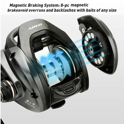 Baitcasting Reel Metal Body 15KG Max Drag 8+1 Bearings Alumi