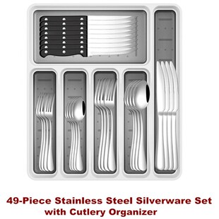 Stainless Steel Silverware Set Steak Knives Kitchen Utensils