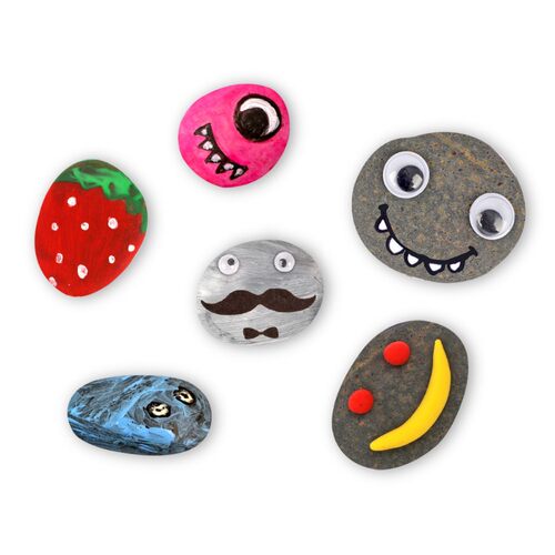 Children stone painting set acrylic paint package baby DIY c