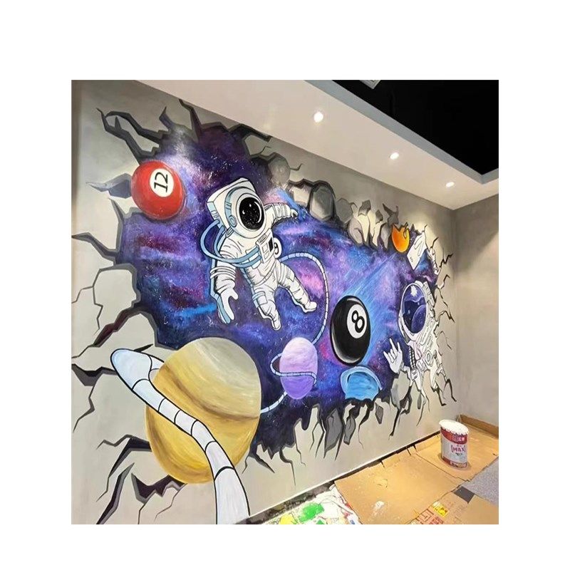 台球厅麻将定制壁纸桌球健身房背景墙纸设计棋牌室斯诺克装饰壁画