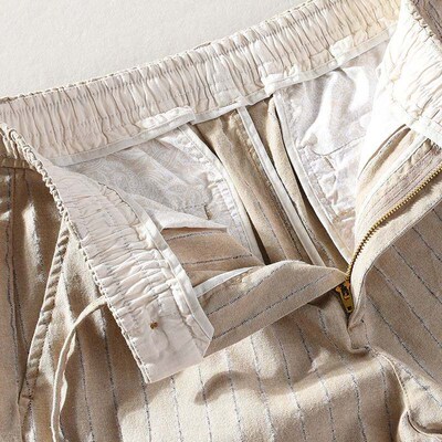 Summer new mens striped wide-leg casual pants mens harem c
