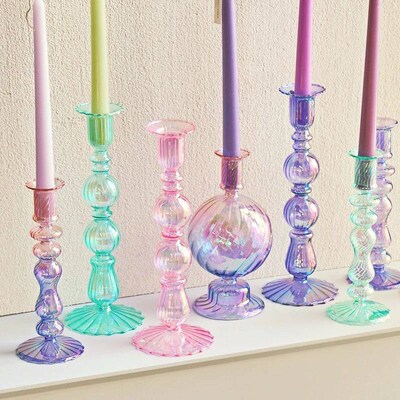 Floriddle Retro Candlesticks Taper Candle Holders Tall Candl