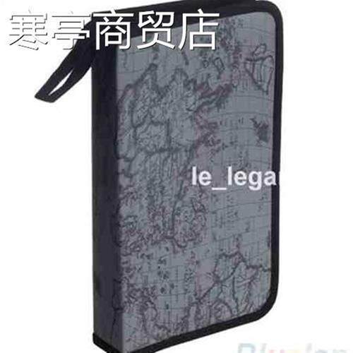 world map pattern cd vcd dvd 80 discs storage holder case w