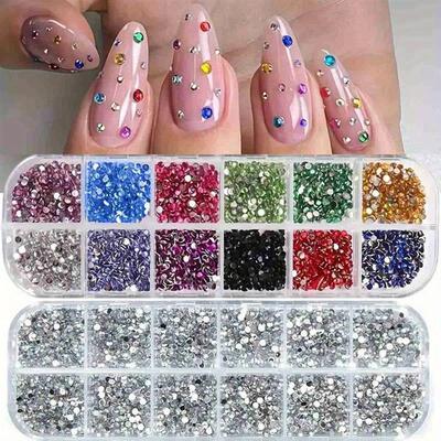 Kit-2 Silver Rhinestone Case Kit + Colorful Rhinestone Case