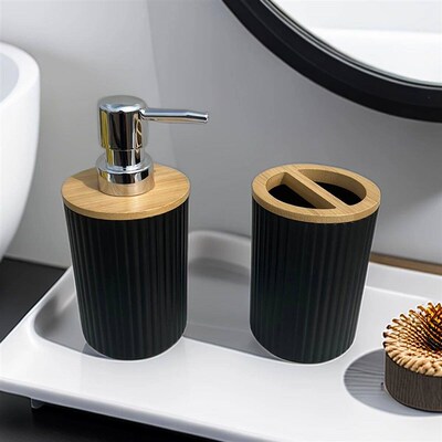 Bathroom Accessories Set Vanity Counter Soap Dispenser Tooth