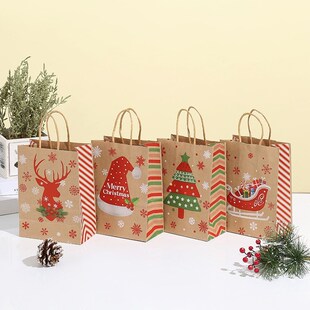 Christmas packaging gift bag bag圣诞节礼品手提袋 tote 24pcs