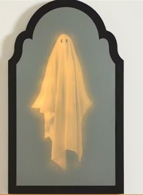跨境Halloween decoration ghost mirror 万圣节幽灵镜子装饰摆件