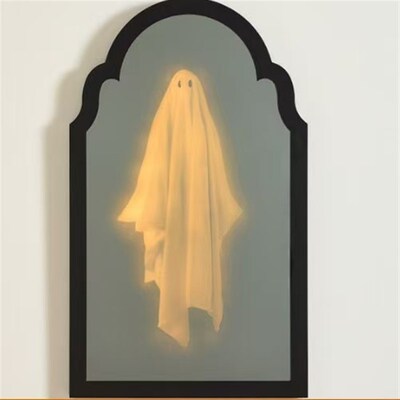 跨境Halloween decoration ghost mirror 万圣节幽灵镜子装饰摆件