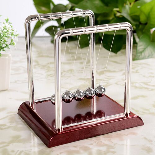 Antistress Newtons Cradle Physics Science Pendulum Metal Ba